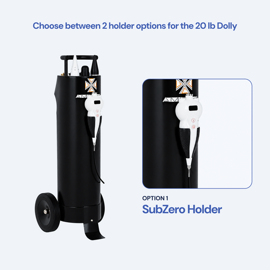 Dolly for 20lb CO₂ tank with holder