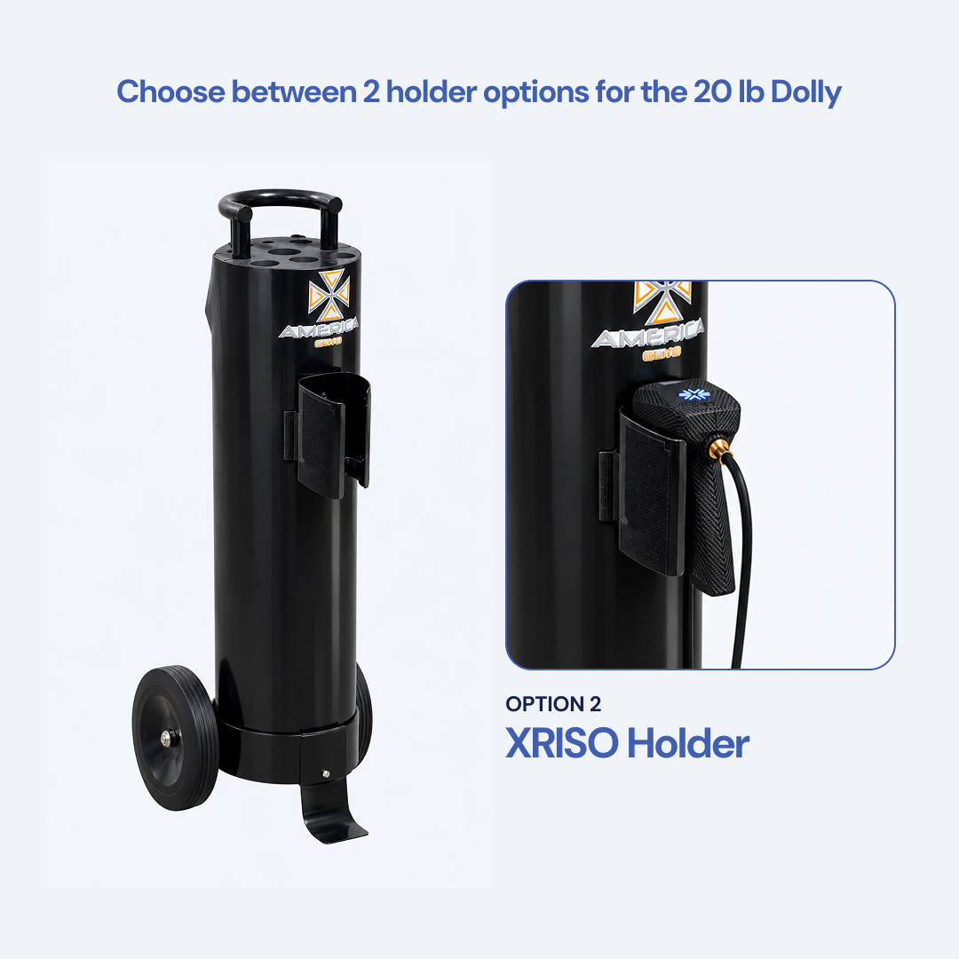 Dolly for 20lb CO₂ tank with holder